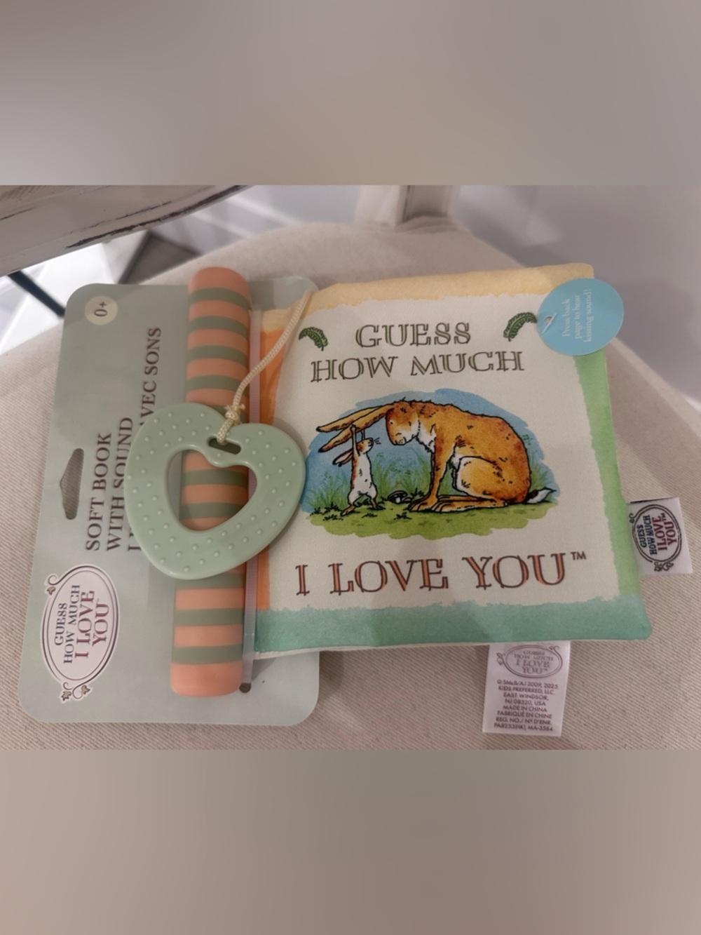 Guess How Much I Love You Soft Baby Book with Teether Attachment NWT